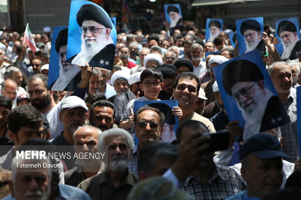 تشییع پیکر شهید راه وطن «مسعود وطن‌پور» در شهرری