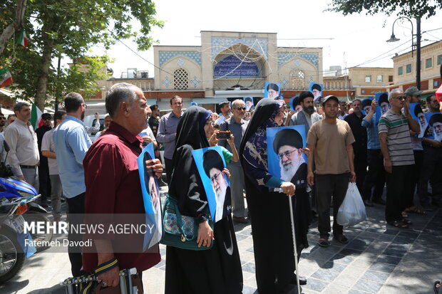 تشییع پیکر شهید راه وطن «مسعود وطن‌پور» در شهرری