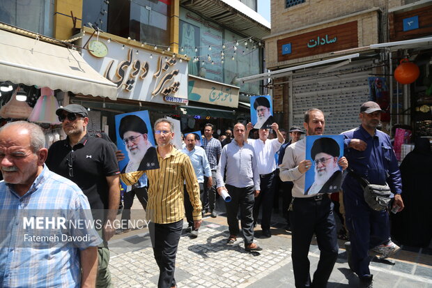 تشییع پیکر شهید راه وطن «مسعود وطن‌پور» در شهرری