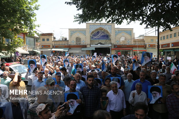 تشییع پیکر شهید راه وطن «مسعود وطن‌پور» در شهرری