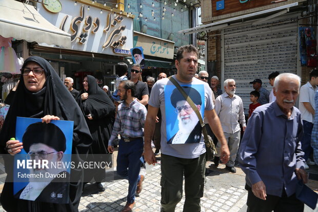 تشییع پیکر شهید راه وطن «مسعود وطن‌پور» در شهرری