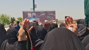 آیین تدفین پیکر پنج عضو خانواده شهید اهل خراسان شمالی
