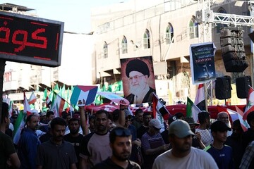 مظاهرت في الكاظمية العراقية تنديدا بالعدوان الصهيوني على ايران