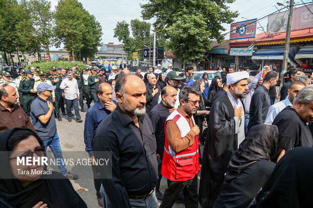 تشییع پیکر شهید اخوان رودپشتی در رشت