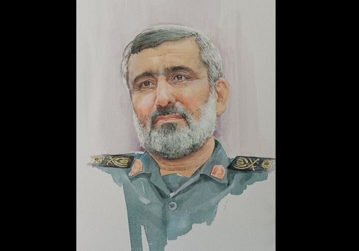 پرترهای از شهید حاجیزاده رونمایی شد؛ ایران یکپارچه در «بنای فرهنگ»