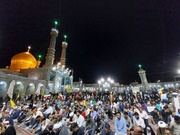حرم حضرت معصومہ (س) قم میں ایرانی پرامن جوہری تنصیبات پر جارحیت کے خلاف احتجاج