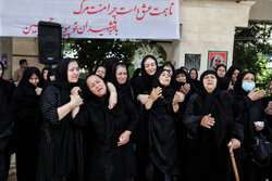 تشییع پیکر مطهر شهدای حملات رژیم صهیونیستی در تبریز