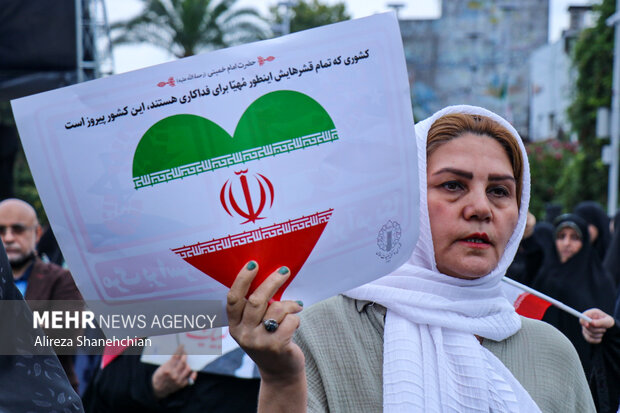 تجمع ضد آمریکایی و صهیونیستی مردم در رشت