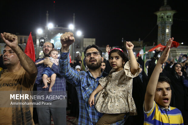 اعلام انزجار و فریاد انتقام مردم قم علیه تجاوز آمریکا به خاک ایران