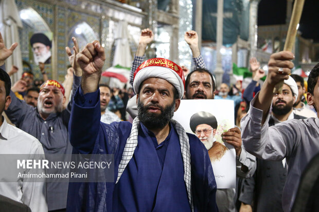 اعلام انزجار و فریاد انتقام مردم قم علیه تجاوز آمریکا به خاک ایران