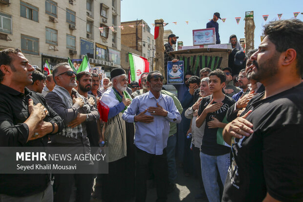 تشییع پیکر ۷ شهید خوزستانی در اهواز