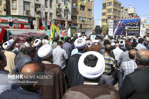 تشییع پیکر ۷ شهید خوزستانی در اهواز