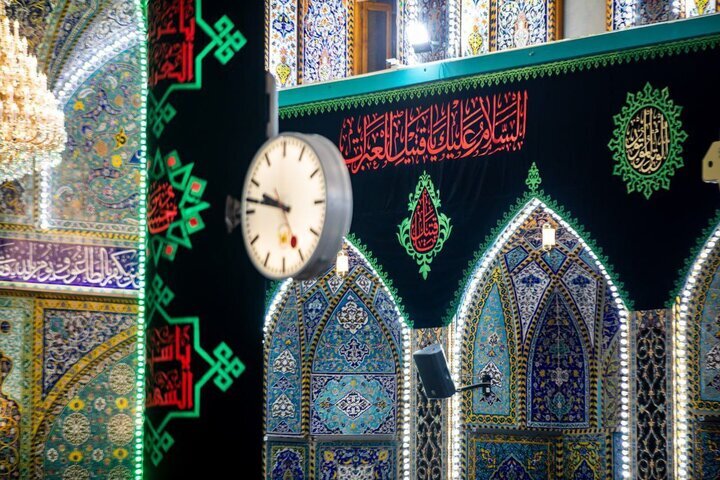 Imam Hussein (PBUH) holy shrine draped in black (+PHOTOs)