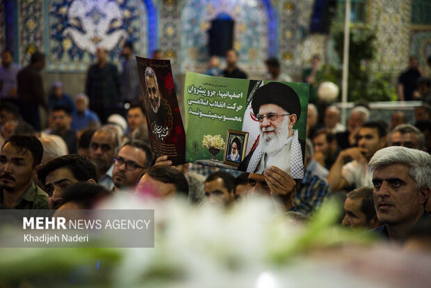 مراسم وداع با پیکر سرلشکرشهیدحاج‌مهدی‌ربانی