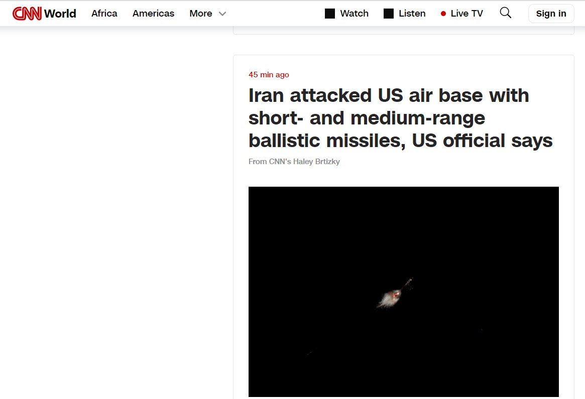 بازتاب «پاسخ موشکی ایران به تجاوز آمریکا» در رسانههای جهان