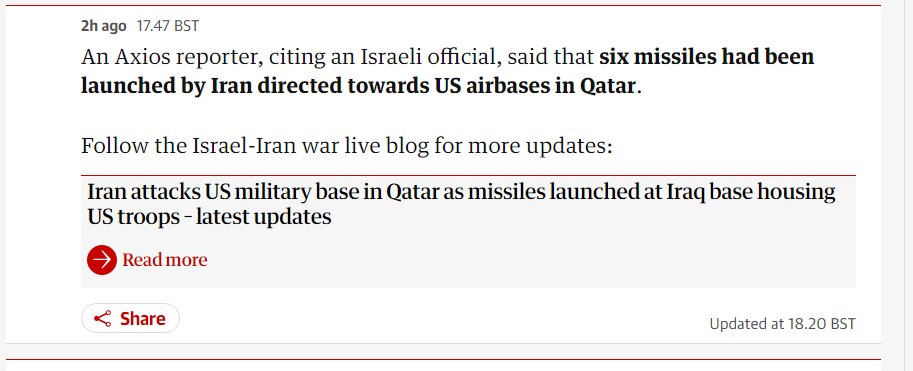 بازتاب «پاسخ موشکی ایران به تجاوز آمریکا» در رسانههای جهان