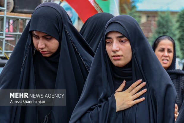تشییع پیکر شهید راه وطن «امیر حسین صالحی» در رشت