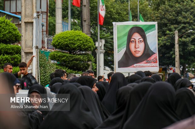 تشییع پیکر شهید راه وطن «امیر حسین صالحی» در رشت