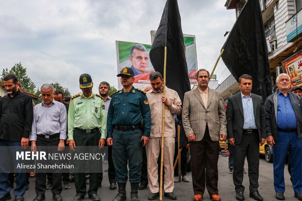 تشییع پیکر شهید راه وطن «امیر حسین صالحی» در رشت
