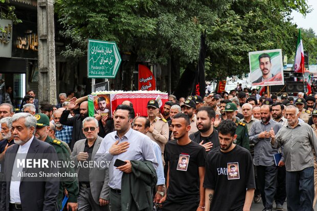 تشییع پیکر شهید راه وطن «امیر حسین صالحی» در رشت