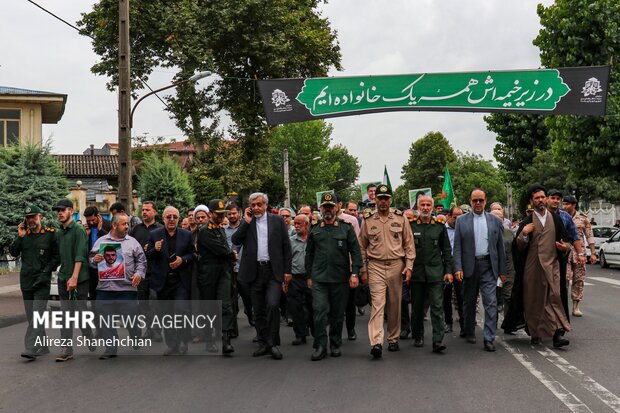 تشییع پیکر شهید راه وطن «امیر حسین صالحی» در رشت