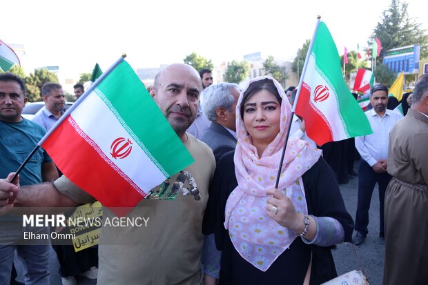تجمع مردمی حمایت از عملیات «بشارت فتح» در سنندج