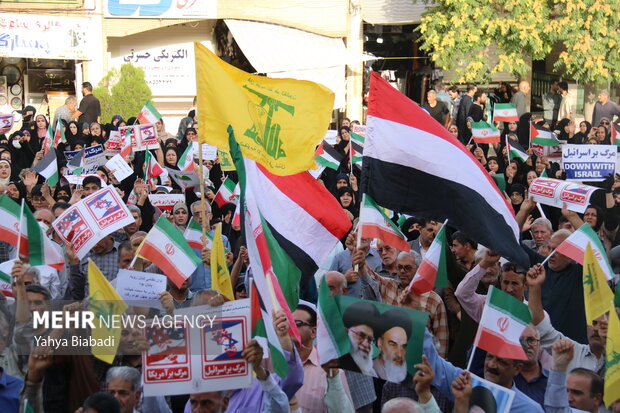 اجتماع مردم کرمانشاه در حمایت از نیروهای مسلح