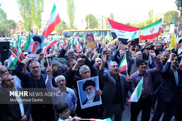 تجمع مردمی حمایت از عملیات «بشارت فتح» در اردبیل