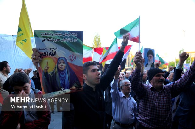 تجمع مردمی حمایت از عملیات «بشارت فتح» در اردبیل