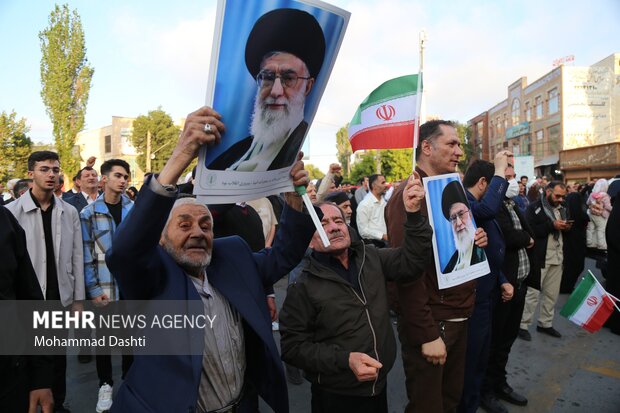 تجمع مردمی حمایت از عملیات «بشارت فتح» در اردبیل