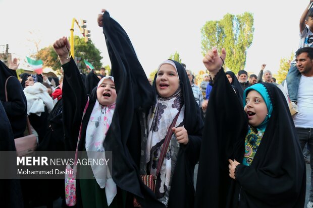 تجمع مردمی حمایت از عملیات «بشارت فتح» در اردبیل