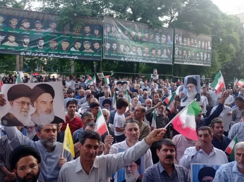 تجمع مردمی حمایت از عملیات «بشارت فتح» در خرمآباد برگزار شد