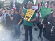 Siyonist rejimin İran'a yönelik saldırıları Fransa'da protesto edildi (+Video)