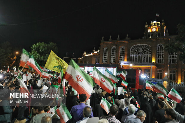تجمع مردمی حمایت از عملیات "بشارت فتح" در تبریز