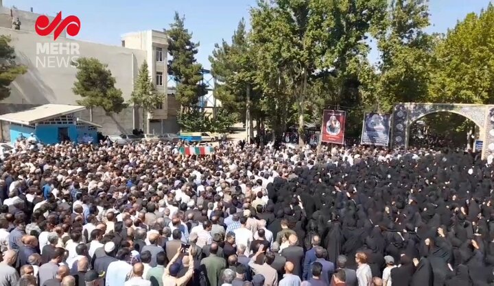 تشییع پیکر فرمانده حفاظت اطلاعات بسیج در الشتر