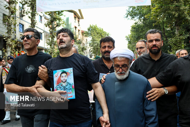 مراسم تشییع پیکر سرباز شهید مهران منوری در فومن