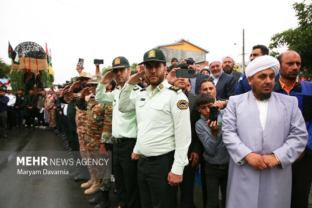 مراسم استقبال و تشییع پیکر شهید اهل سنت خراسان شمالی