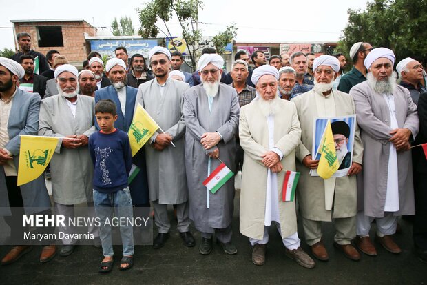 مراسم استقبال و تشییع پیکر شهید اهل سنت خراسان شمالی