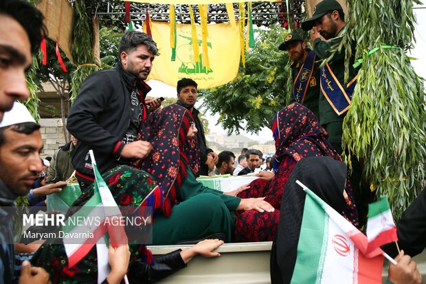 مراسم استقبال و تشییع پیکر شهید اهل سنت خراسان شمالی