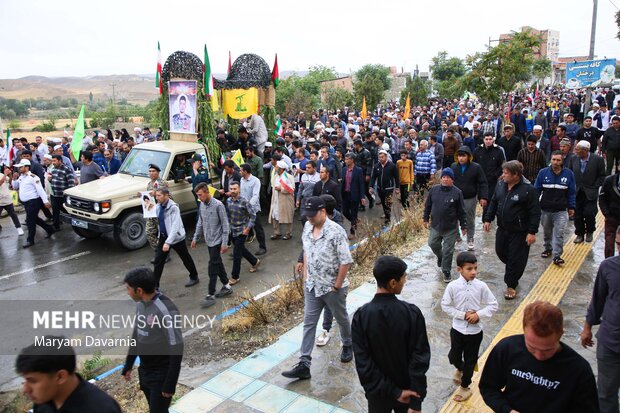 مراسم استقبال و تشییع پیکر شهید اهل سنت خراسان شمالی