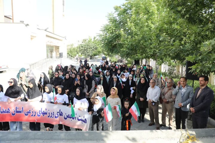 بانوان ورزشکار همدان یکصدا جنایات صهیونیستی را محکوم کردند