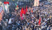 سنگ تمام مردم دلفان در تشییع پیکر شهید «حسین محمودی»