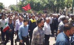 تشییع پیکر مطهر سردار شهید «قباد الفتی» در کامیاران