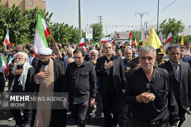تشییع پیکر مطهر شهید راه وطن «امیرعلی غریب» در اندیشه