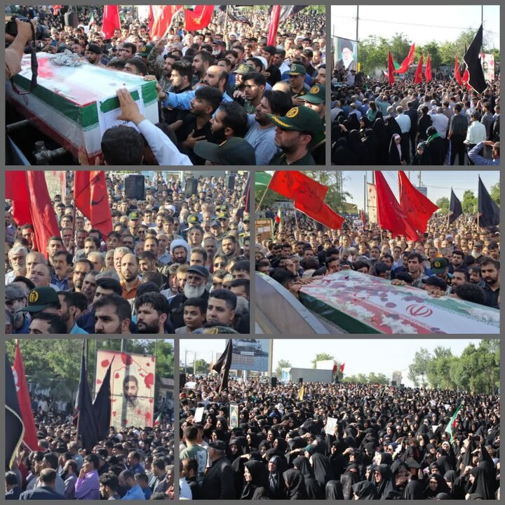 روایت تشییع یک شهید؛ غرور در چشمان پدر و پرچم در دستان مردم!