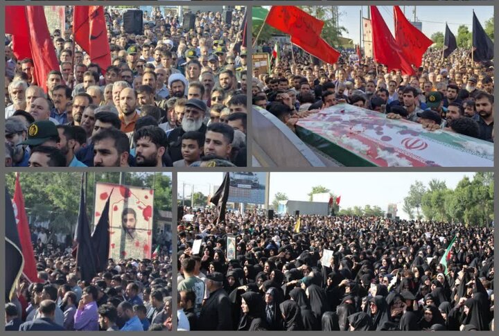 روایت تشییع یک شهید؛ غرور در چشمان پدر و پرچم در دستان مردم!