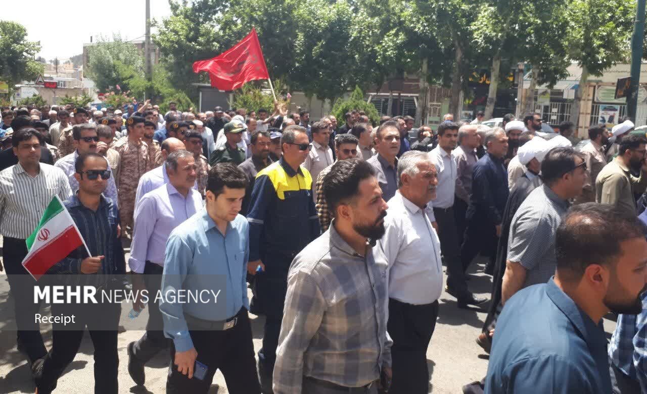 تشییع پیکر مطهر سردار شهید «قباد الفتی» در کامیاران