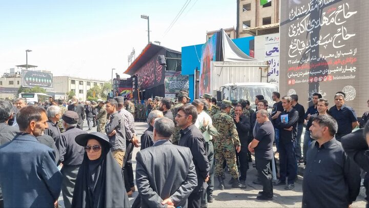 میدان بسیج مشهد آماده تشییع از پیکر شهدای حملات رژیم صهیونیستی