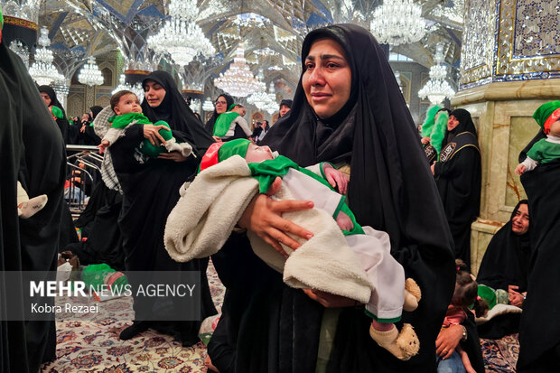 مراسم «شیرخوارگان حسینی» در حرم امام رضا (ع)