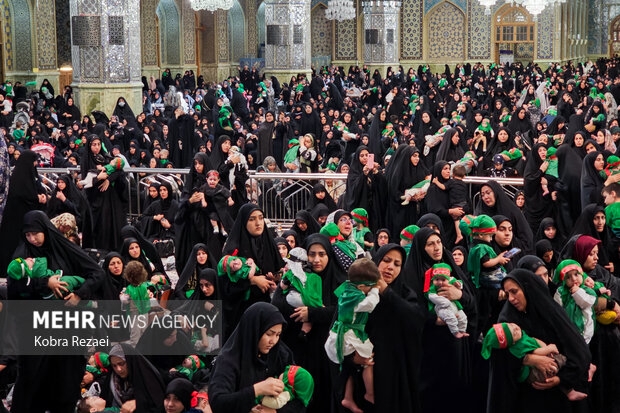 مراسم «شیرخوارگان حسینی» در حرم امام رضا (ع)